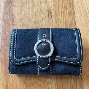 Liz & Co. Black Wallet with Silver Accents